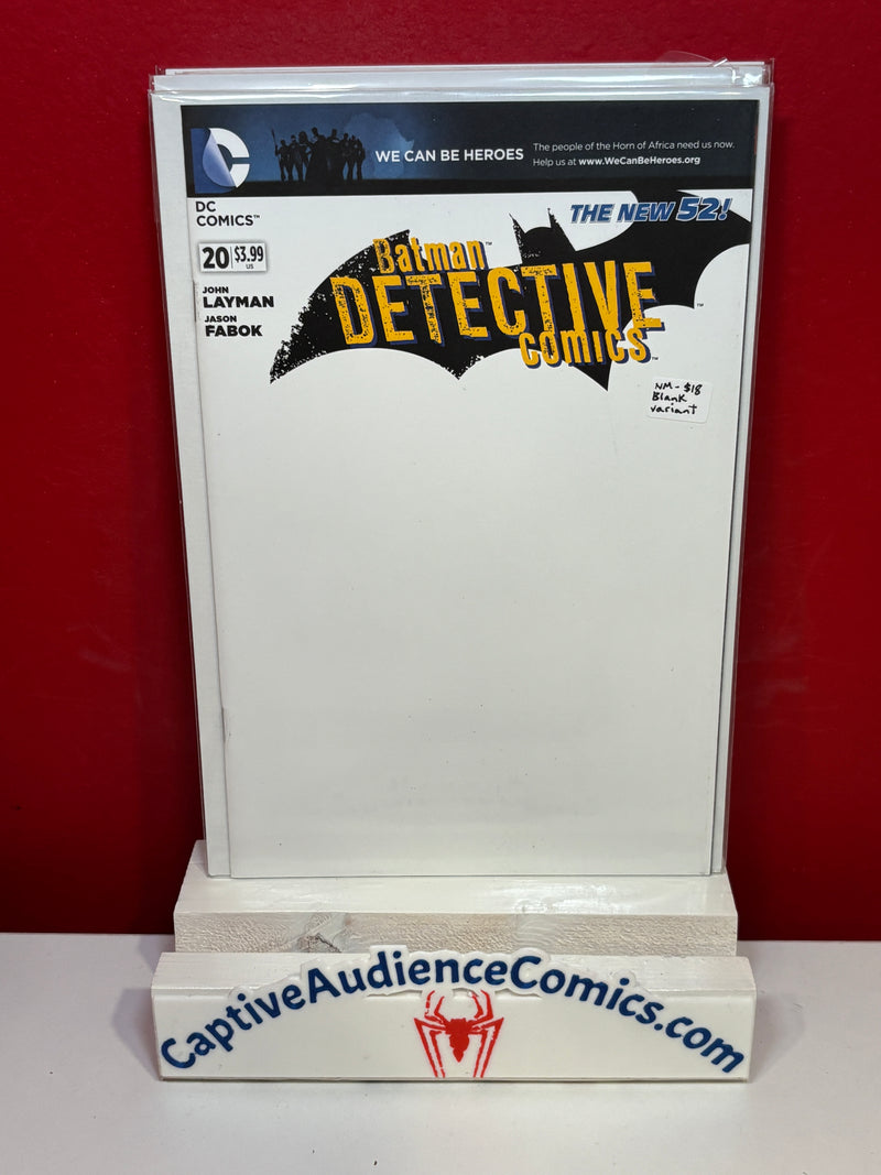 Detective Comics, Vol. 2 #20 - Blank Variant - NM-