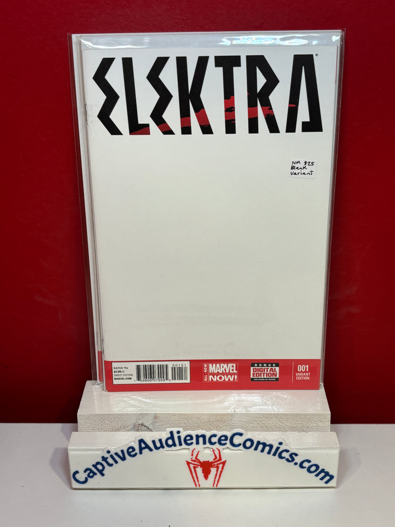 Elektra, Vol. 3 #1 - Blank Variant - NM
