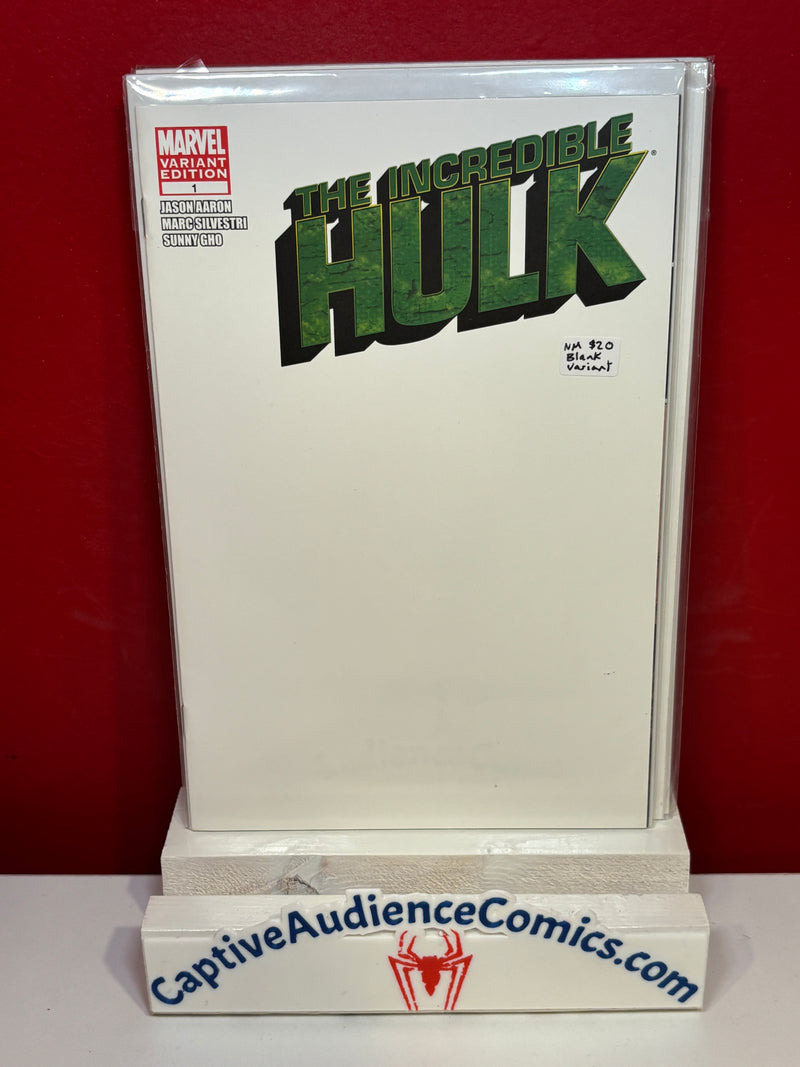 Incredible Hulk, The Vol. 3 #1 - Blank Variant - NM