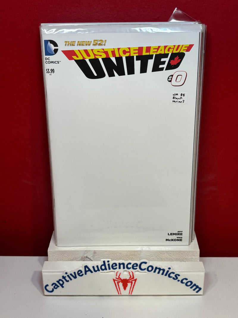Justice League United #0 - Blank Variant - NM