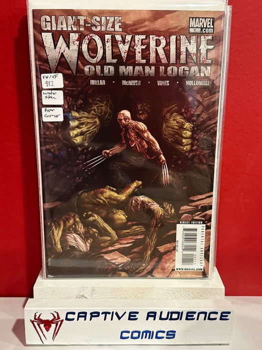 Wolverine: Old Man Logan Giant-Size #1 - Water Stain - Rear Corner - FN/VF