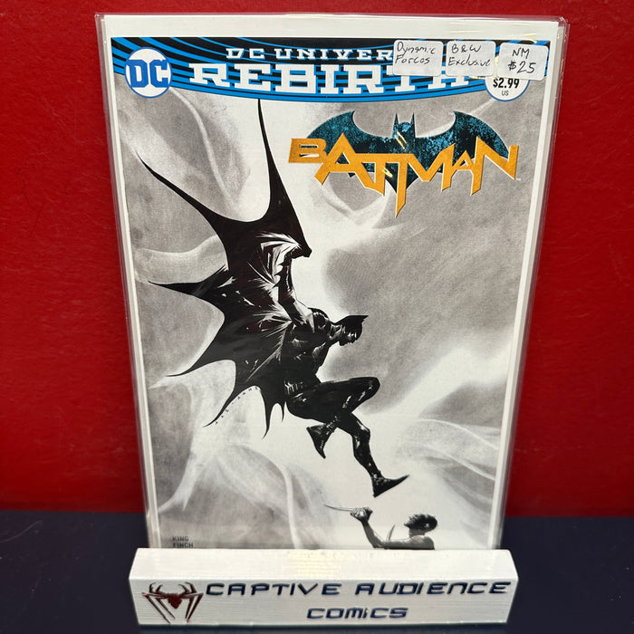 Batman: Rebirth #1 - Dynamic Forces - B&W Exclusive - NM