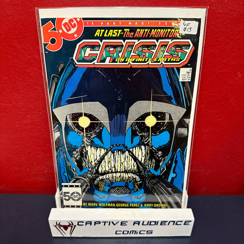 Crisis on Infinite Earths #6 - 1st Full Anti-Monitor - VF