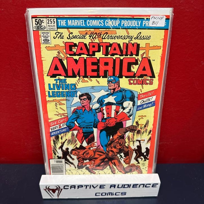 Captain America, Vol. 1 #255 - Newsstand Variant 40th Anniversary Special - FN/VF