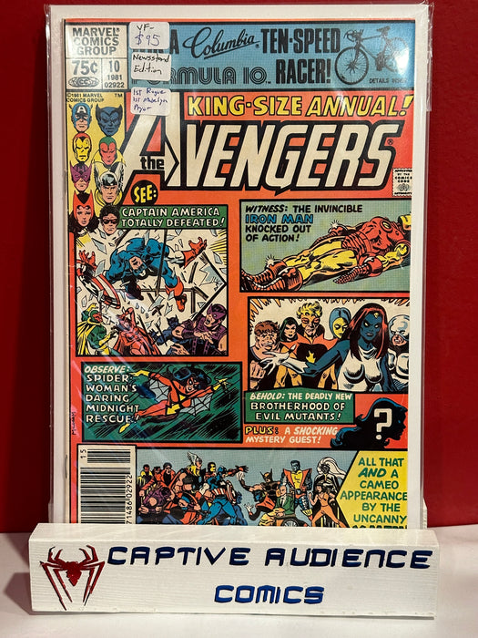 Avengers, The Vol. 1 Annual #10 - Newsstand Edition - 1st Rogue - 1st Mabelyn Pryor - VF-