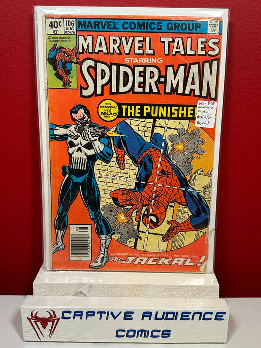 Marvel Tales #106 - Newsstand Variant, ASM #129 Reprint - VG-