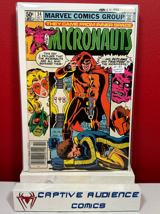 Micronauts, Vol. 1 #34 - Newsstand Variant - VF-