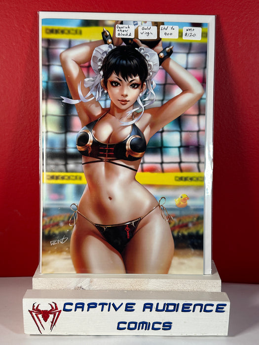 Street Fighter & Friends: Swimsuit Special 2024 #1 - Derrick Chew Black and Gold Virgin - Ltd. to 400 - NM+