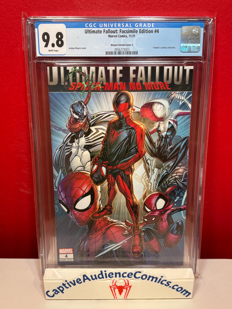 Ultimate Fallout #4 - Jonboy Meyers Facsimile Edition - CGC 9.8