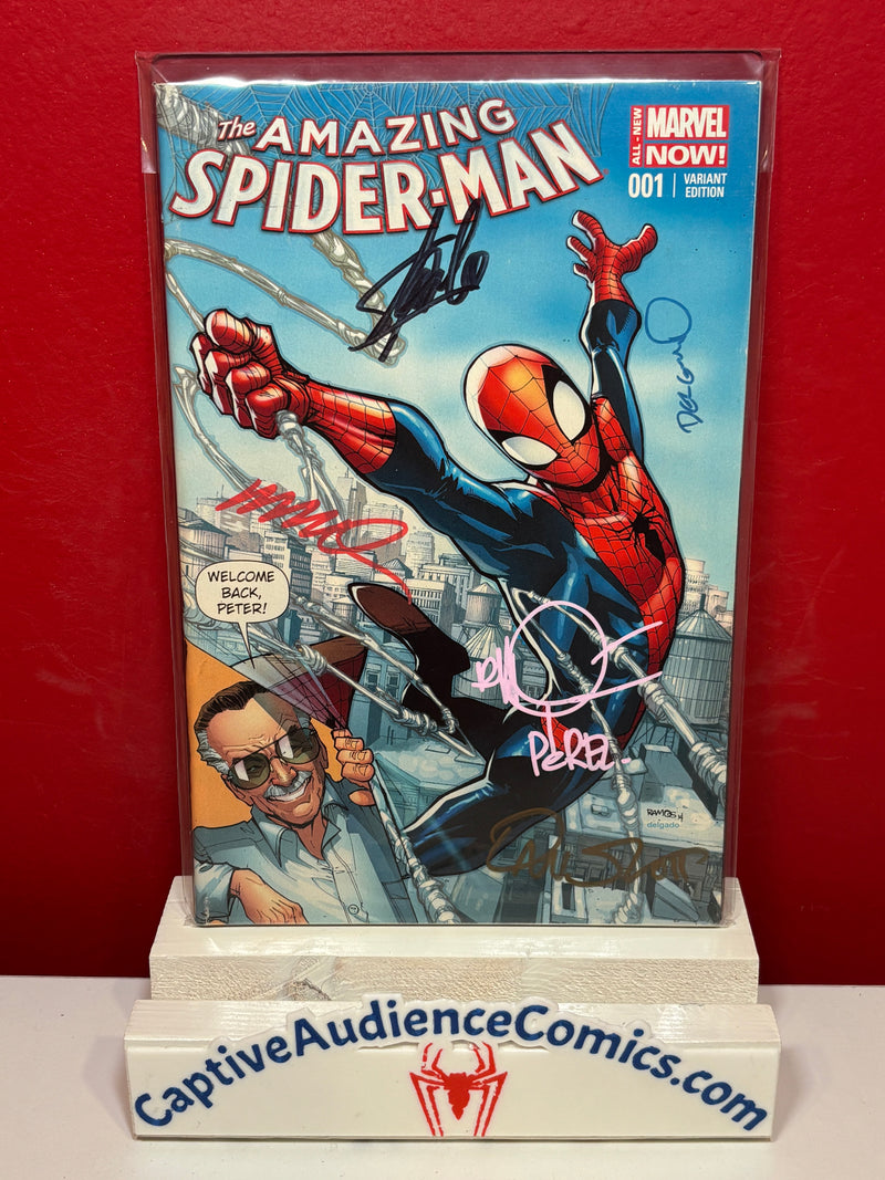 Amazing Spider-Man, The Vol. 3 #1 - Stan Lee Variant 5 Signatures + Sketch - VF/NM