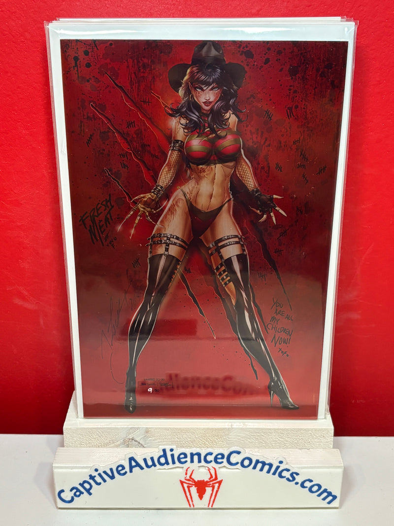White Widow #7 - Freddy Kruger Virgin Signed Jamie Tyndall Ltd 100 - NM