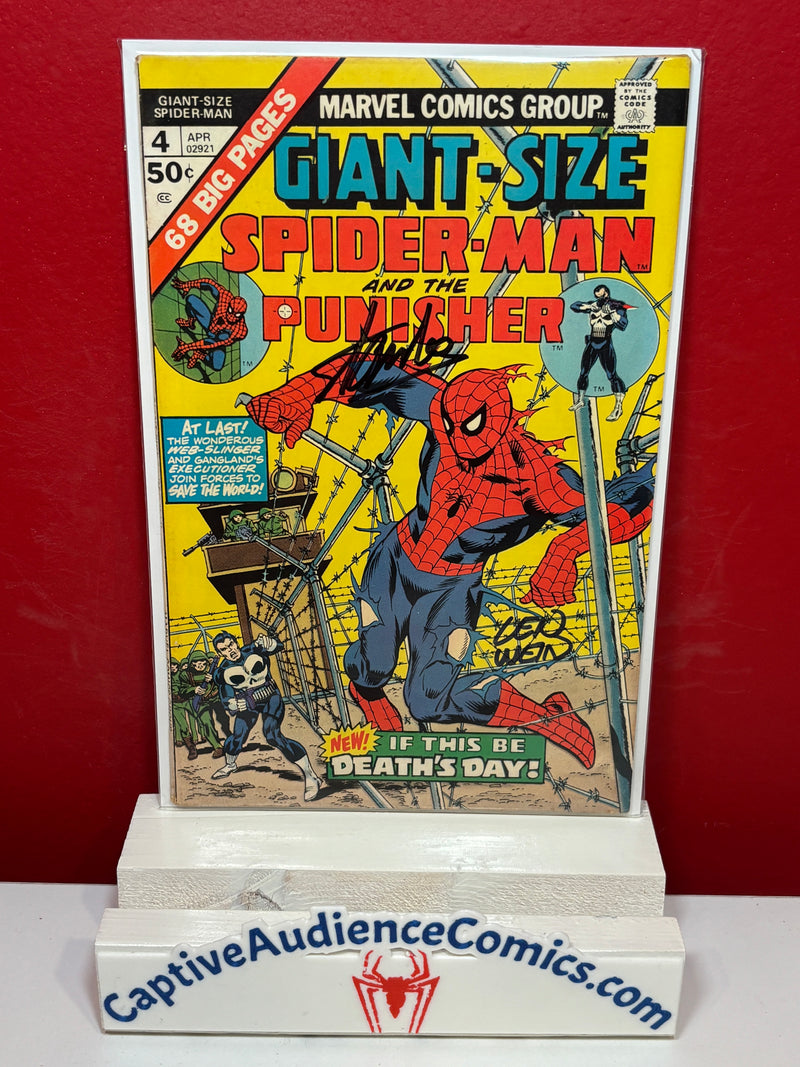 Giant-Size Spider-Man #1 - Signed Stan Lee & Len Wein Early Punisher - FN/VF