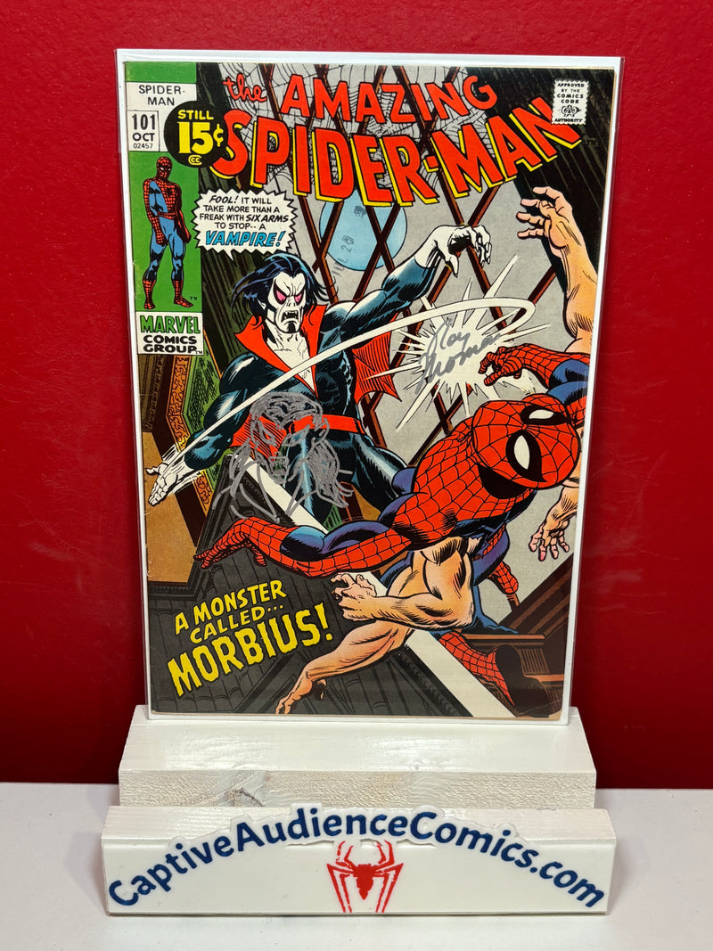 Amazing Spider-Man, The Vol. 1 #101 - 1st Morbius Sign & Sketch Roy Thomas - FN/VF