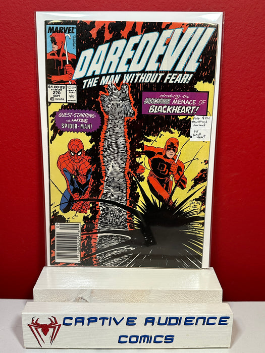 Daredevil, Vol. 1 #270 - Newsstand Variant - 1st Black Heart - FN+