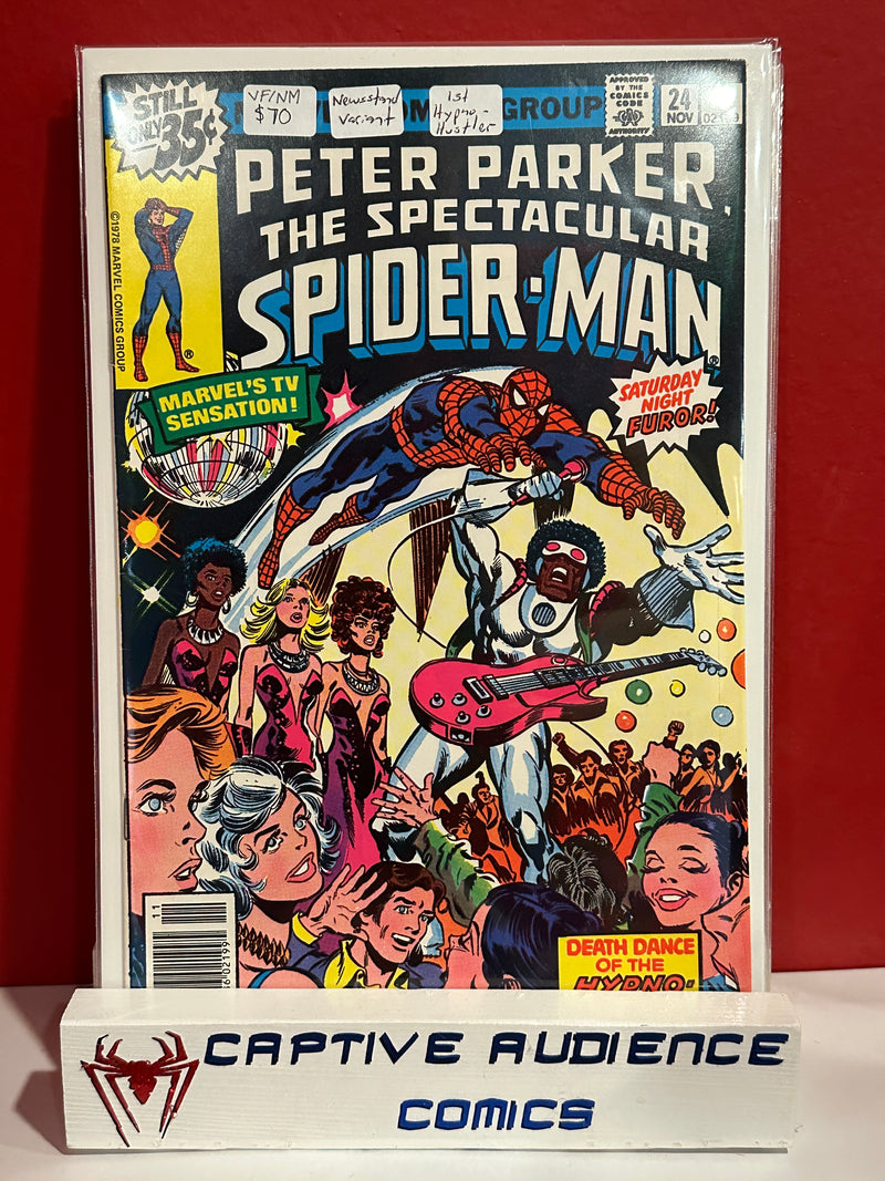 Spectacular Spider-Man, The Vol. 1 #24 - Newsstand Edition - 1st Hypno-Huster - VF/NM