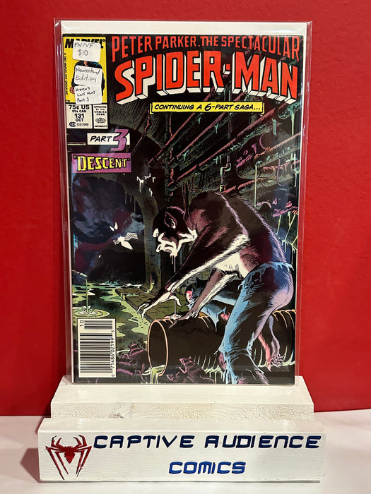 Spectacular Spider-Man, The Vol. 1 #131 - Newsstand Edition - Kravens Lart Hunt Part 3 - FN/VF