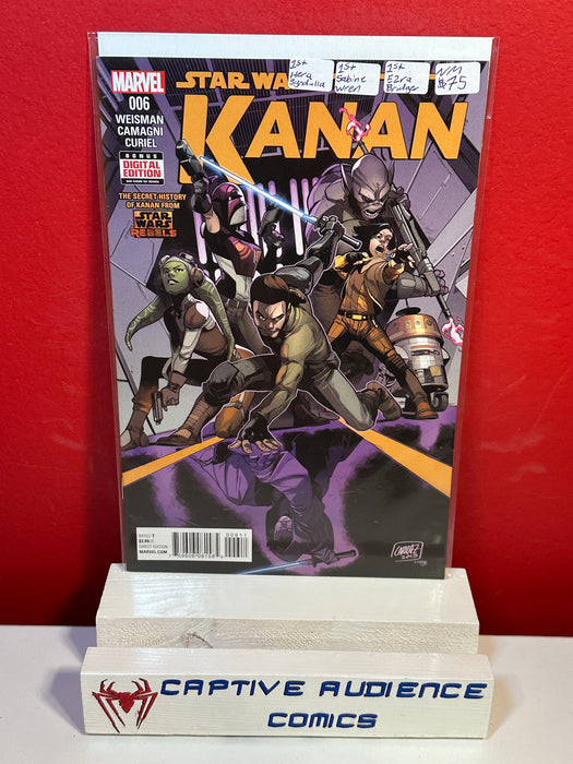 Star Wars: Kanan: The Last Padawan #6 - 1st Hera Syndulla - 1st Sabine Wren - 1st E2ra Bridger - NM