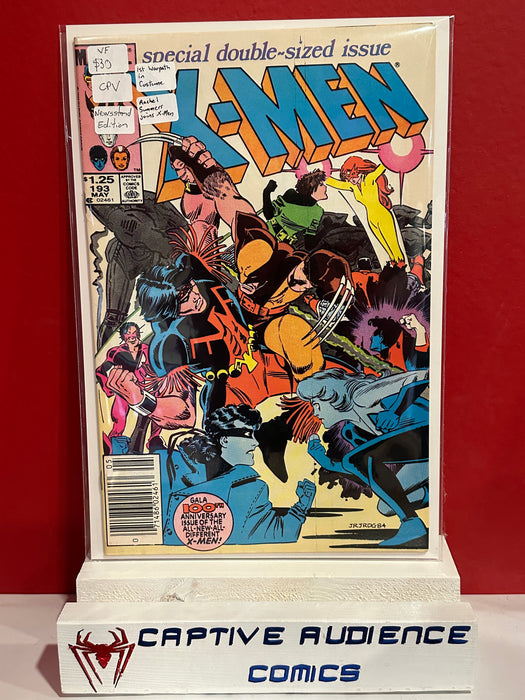 Uncanny X-Men, Vol. 1 #193 - Newsstand Edition - CPV - 1st Warpath in Costume - Rachel Summer Joins X-men - VF