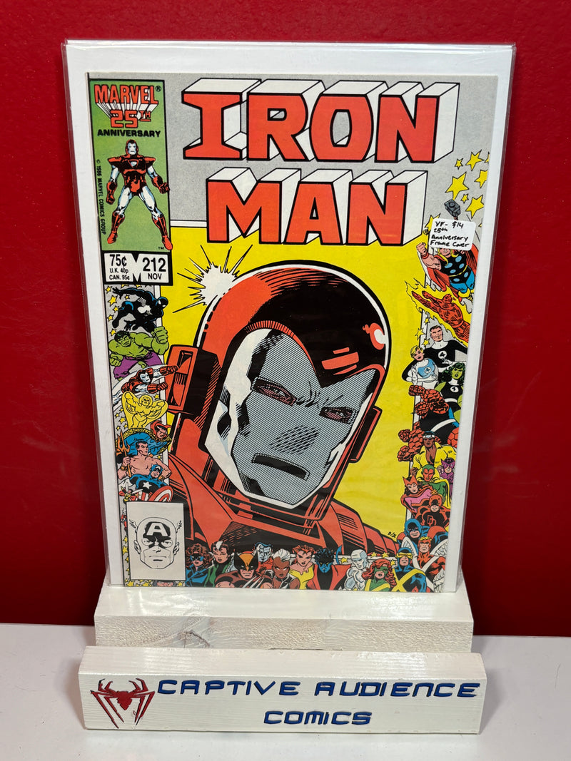 Iron Man, Vol. 1 #212 - 25th Anniversary Frame Cover - VF-