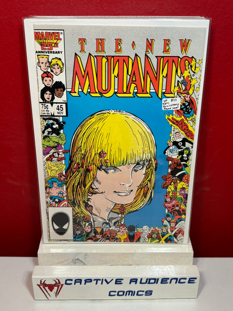 New Mutants, Vol. 1 #45 - 25th Anniversary Frame Cover - VF