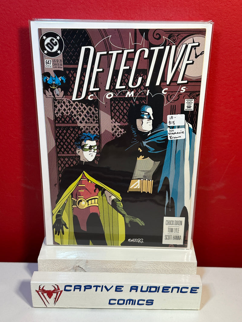 Detective Comics, Vol. 1 #647 - 1st Appearance of Stephanie Brown - VF-