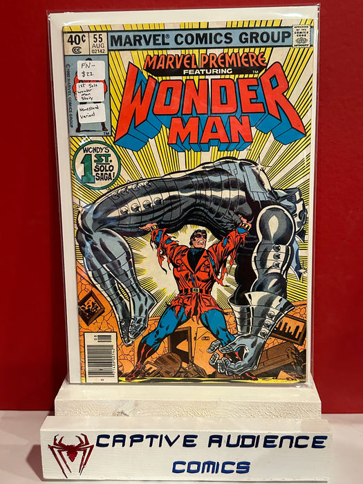 Marvel Premiere #55 - 1st Solo Wonderman Story - Newsstand Edition - FN-