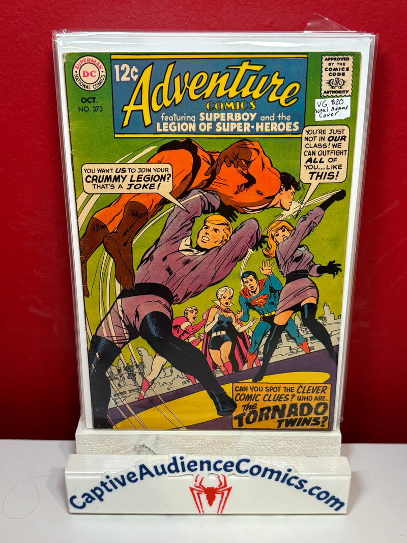 Adventure Comics, Vol. 1 #373 - Neal Adams Cover - 1st Tornado Twins - VG