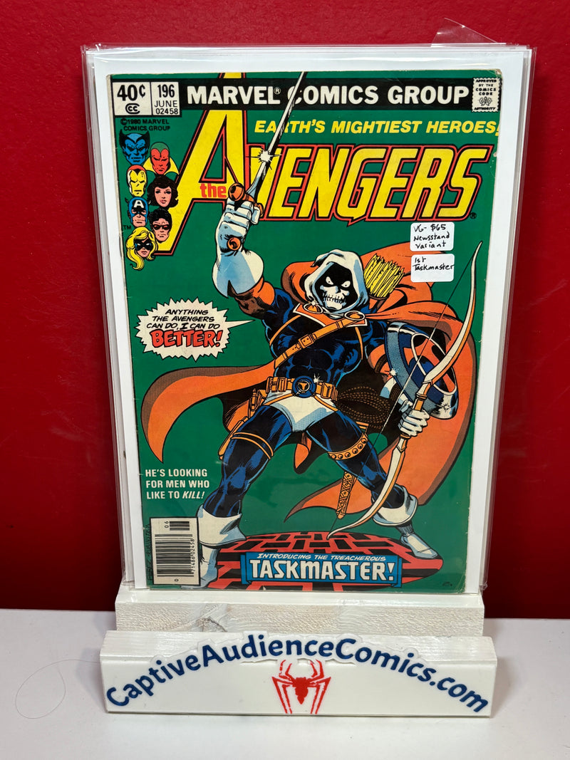 The Avengers, Vol. 1 #196 - Newsstand Variant - 1st Taskmaster - VG-
