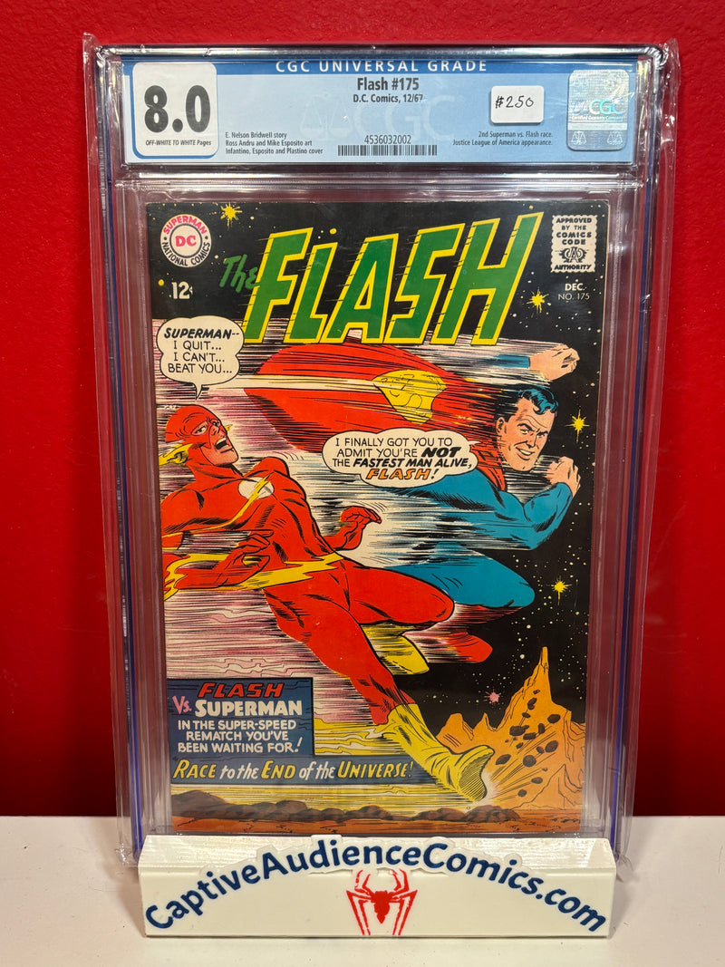 Flash Vol. 1 #175 - 2nd Superman vs Flash Race - CGC 8.0