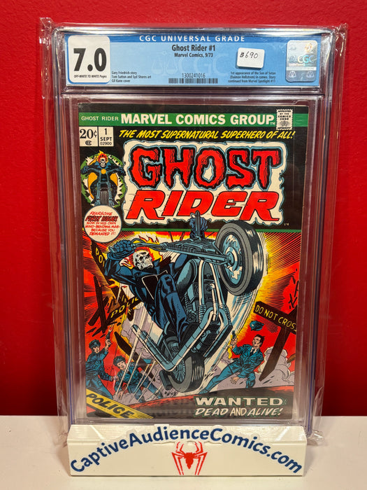Ghost Rider, Vol. 1 #1 - 1st Son of Satan Cameo - CGC 7.0