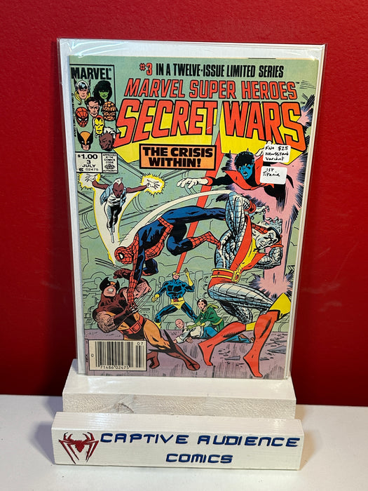 Marvel Super Heroes Secret Wars #3 - Newsstand Edition - 1st Titania - FN+