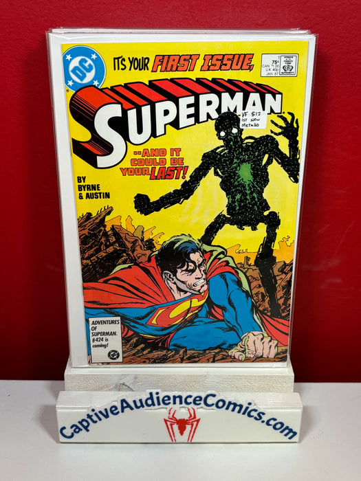 Superman, Vol. 2 #1 - 1st New Metallo - VF