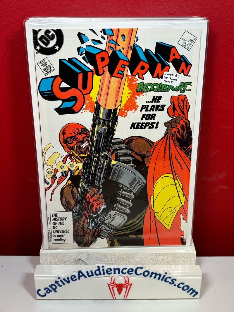 Superman, Vol. 2 #4 - 1st Blood Sport - FN/VF