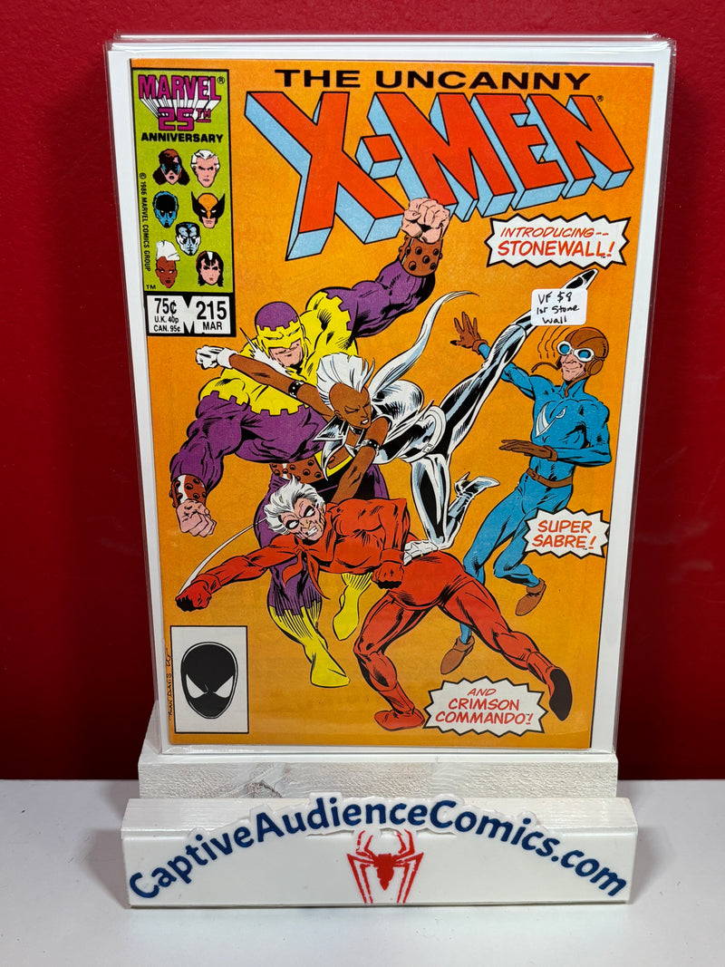 Uncanny X-Men, Vol. 1 #215 - 1st Stone Wall - VF