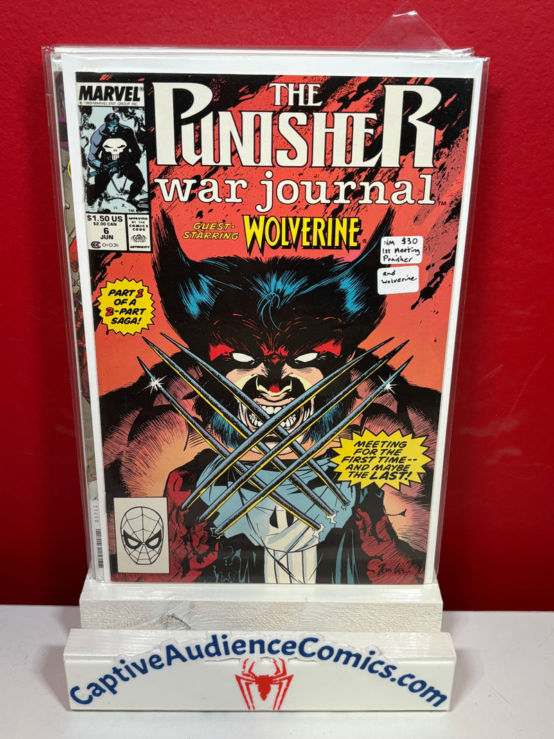 Punisher War Journal, Vol. 1 #6 - 1st Meeting Punisher and Wolverine - NM