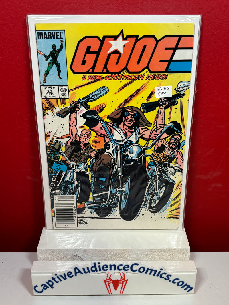 G.I. Joe: A Real American Hero #32 - CPV - VG