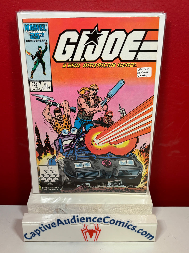 G.I. Joe: A Real American Hero #51 - 1st Cross Country - VF-