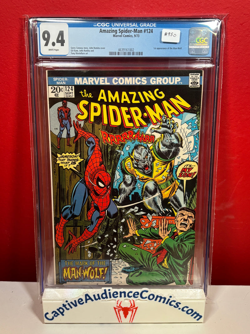 Amazing Spider-Man, The Vol. 1 #124 - 1st Man-Wolf - CGC 9.4