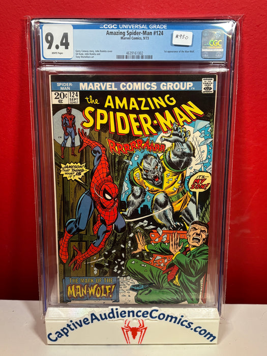 Amazing Spider-Man, The Vol. 1 #124 - 1st Man-Wolf - CGC 9.4