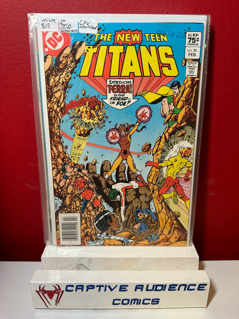 New Teen Titans, The Vol. 1 #28 - 1st Terra Cover Appearance CPV Newsstand - VF/NM