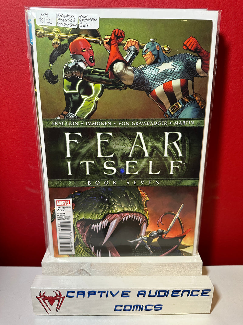 Fear Itself #7 - Captain America Wields Mjolnir - New Spider-man Suit - NM