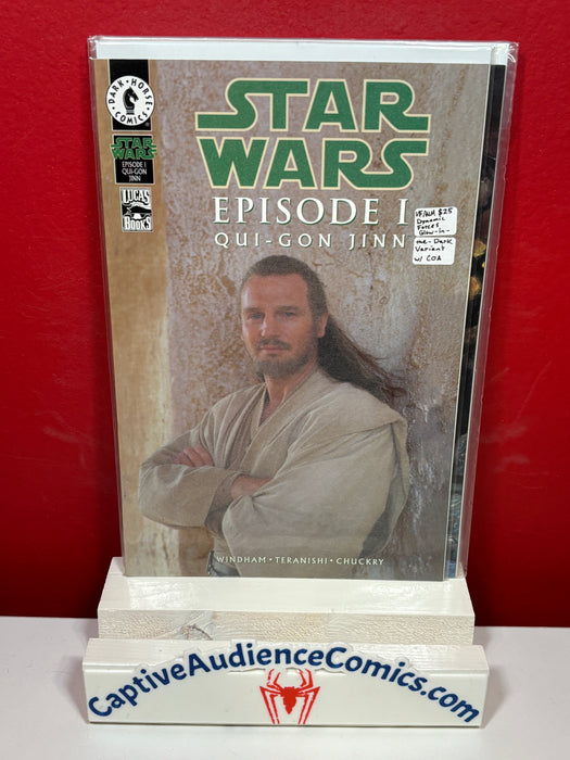 Star Wars: Episode I - Qui-Gon Jinn #1 - Dynamic Forces Glow-in-the-Dark Variant w/ COA - VF/NM