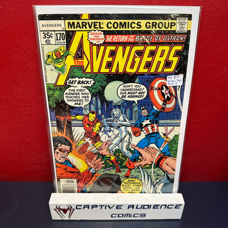 Avengers, The Vol. 1 #170 - Korvac Saga Part 3 - FN