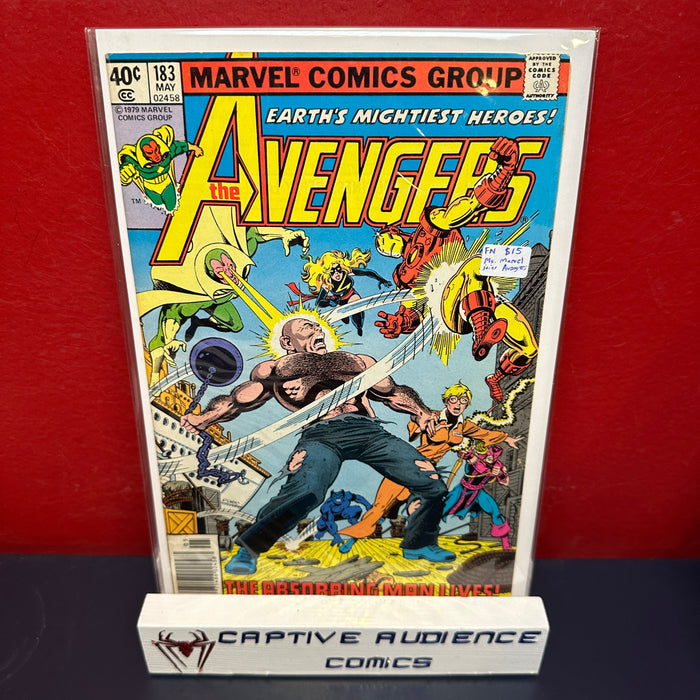 Avengers, The Vol. 1 #183 - Ms. Marvel Joins Avengers - FN