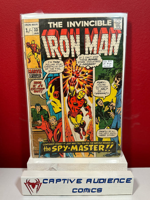 Iron Man, Vol. 1 #33 - UK Price Variant - GD