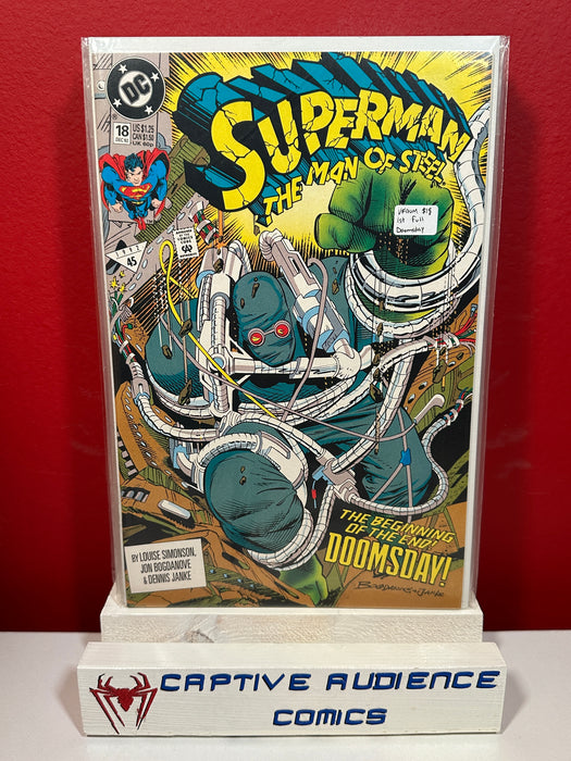 Superman: The Man of Steel #18 - 1st Full Doomsday - VF/NM