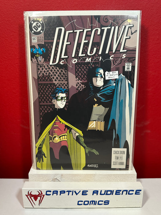 Detective Comics, Vol. 1 #647 - 1st Stephanie Brown - VF