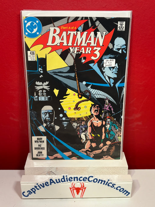 Batman, Vol. 1 #436 - 1st Tim Drake - VF+