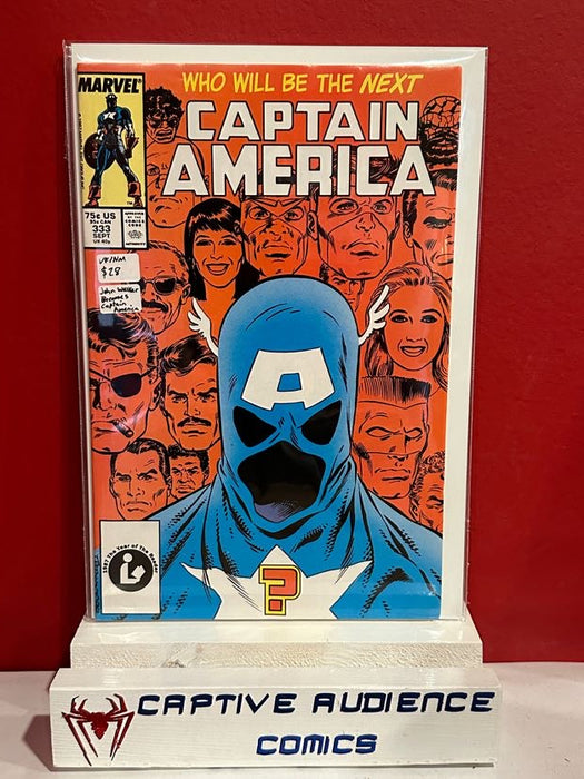 Captain America, Vol. 1 #333 - John Walker becomes Captain America - VF/NM