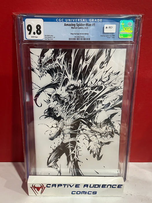 Amazing Spider-Man, Vol. 6 #1 - Kael Ngu Shop Fan Expo Sketch Variant - CGC 9.8